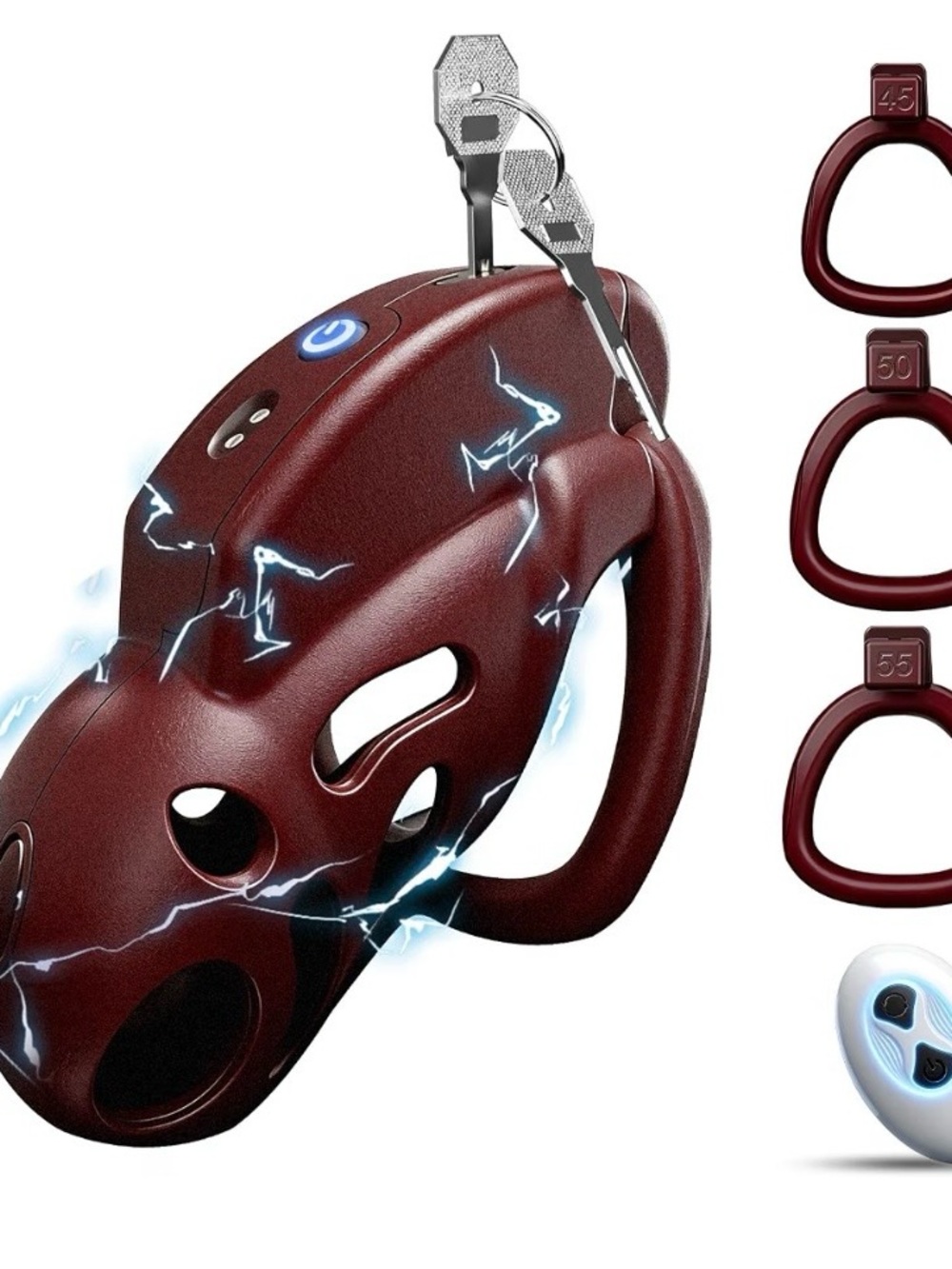 E Maroon Safety Retractable Lock with Remote